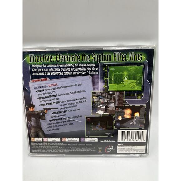 Syphon Filter (Sony PlayStation 1, 1999) With Case - Picture 3 of 7